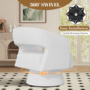 Swivel Barrel Accent Chair — Oversized Velvet Upholstered 360° Chair for Living Room, Bedroom & Home Office