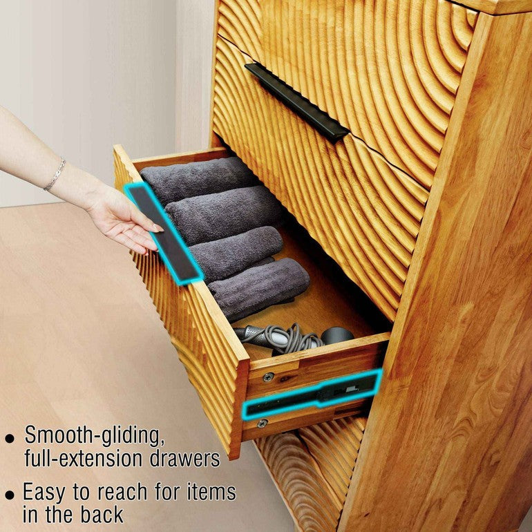 Acacia Harmony Dresser with 5 Drawers for Stylish Storage Solutions