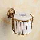 GobekUsa Brass Bathroom Set: Robe Hook, Paper Holder, Towel Bar, Soap Basket.