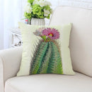 GobekUsa Cactus Hand Painting Decorative Pillowcase for Sofa, Chair Cushion Home Decor