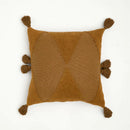 GobekUsa Knitted Tassel Cushion Cover Blue Mustard Yellow Ivory 45cm*45cm Sok Case