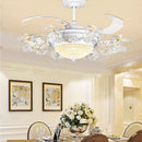 GobekUsa Golden Retro Ceiling Fan Light with Remote Control and 8 Lights