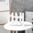 GobekUsa Ceramic Vase with Artificial Flowers | Modern Abstract Floral Living Room Decor