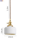 GobekUsa Ceramic LED Pendant Light: Japanese Style, Nordic Design, Modern Living Room Hanging Lamp