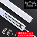 GobekUsa LED Aluminum Profiles Corner Channel with Transparent/Milky Diffuser for Strip Lights