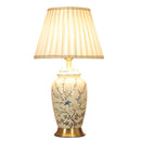 GobekUsa Chinese Ceramic Table Lamp: Hand-Painted Retro Style for Living Room, Bedroom, or Villa