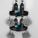 GobekUsa Aluminum Black Bathroom Hardware Set: Towel Holder, Paper Holder, Corner Shelf, Towel Rack, Toilet Brush Holder