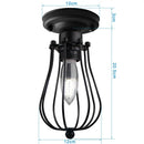 GobekUsa Adjustable Industrial Wall Light Rustic Wire Metal Cage Sconce
