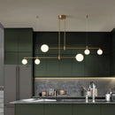 GobekUsa Gold Copper Glass Ball Chandelier Pendant for Dining Room & Kitchen