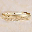 GobekUsa Gold Brass Bathroom Shelf with Soap Holder 30cm/45cm
