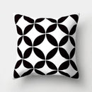 GobekUsa Geometric Star Print Pillow Cover for Home Decor - Black & White Square Texture