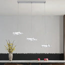 GobekUsa Crystal Stars LED Pendant Chandelier for Modern Living Dining Room Decor