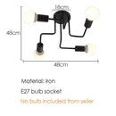 GobekUsa Black Iron Kitchen Ceiling Lamp for Living Room, Bedroom, and Dining Room