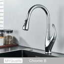 GobekUsa Black Kitchen Faucet: Single Handle Hot & Cold Mixer with 360 Rotation