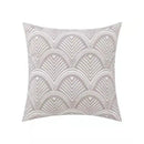 GobekUsa Daisy Floral Geometric Embroidery Pillow Cover Yellow Blue 45x45cm Soft Cozy