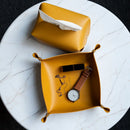 GobekUsa Leather Desktop Organizer Tray: Home/Office Cosmetics, Jewelry, Key Storage Holder
