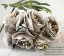 GobekUsa Artificial Peony Tea Rose Camellia Silk Flowers for Home Garden Wedding