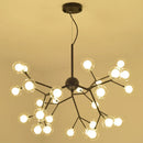 GobekUsa Heracleum Firefly Glass Ball Chandelier: Gold Luxury Lighting for Dining Kitchen Staircase