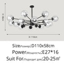 GobekUsa Glass LED Chandeliers: Modern Dining Room Bedroom Living Room Pendant Lights