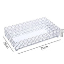 GobekUsa Crystal Glass Mirror Tray Cosmetic Jewelry Organizer Shelf Storage