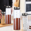 GobekUsa Glass Seasoning Can Spice Shaker Salt Pepper Condiment Bottle