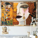 GobekUsa Bohemian Thai Style Half Face Woman Tapestry Wall Hanging for Living Room Decor
