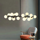 GobekUsa Glass Ball LED Chandelier for Home Interior Lighting and Kitchen Staircase