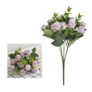 GobekUsa 5-Fork 11 Roses Bouquet for Home Decor – Small Fresh Korean Style Simulation