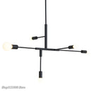 GobekUsa Cross Style 5-Head Pendant Light in Gold and Black Finish for Modern Home Decor