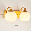 GobekUsa Glass Shade Gold Wall Lamp for Bedroom Loft Design, Up Down Iron LED Wall Lights