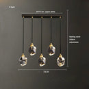 GobekUsa Crystal Copper Black LED Chandelier for Dinning Room