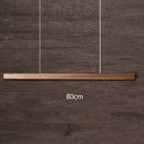 GobekUsa Black Walnut Log Strip Pendant Light for Dining Room, Office, and Bar