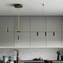 GobekUsa Designer Black Long Chandelier Lights for Modern Minimalist Dining Room