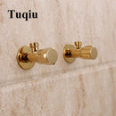 GobekUsa Gold Solid Brass Wall Mount Triangle Valve for Faucet and Toilet