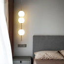 GobekUsa Glass Ball LED Pendant Lamps - Warm Milky White Hanging Lights