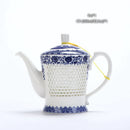 GobekUsa Blue White Porcelain Tea Pot 660ml - Traditional Chinese Kung Fu Teaware