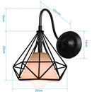 GobekUsa Black Cage Guard Wall Sconce LED Lamp Indoor Retro Lighting Fixture