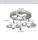 GobekUsa Crystal Stars LED Pendant Chandelier for Modern Living Dining Room Decor