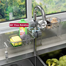 GobekUsa Adjustable Kitchen Sink Rack with Soap Dish and Hooks