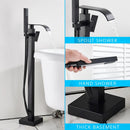 GobekUsa Gold Bathtub Faucet Set Hot Cold Water Shower Mixer Tap Waterfall Floor Stand