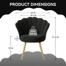 Velvet Swivel Accent Chair with Gold Metal Legs — Modern Dining & Living Room Seat