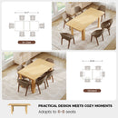 Extendable Solid Wood Rectangular Dining Table — Seats 10, Modern Farmhouse