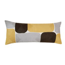 GobekUsa Geometric Embroidery Pillow Cover 45x45cm/30x50cm Yellow Pink Abstract Design