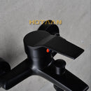 GobekUsa Black Finish Wall Mounted Bathroom Shower Faucet with Handheld Mixer