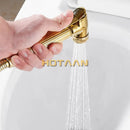 GobekUsa Gold Bidet Faucet: Hygienic Muslim Shower Sprayer for Clean Toilet Experience
