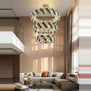GobekUsa Crystal Dimmable LED Chandelier in Gold and Silver Finishes