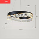 GobekUsa Crystal Stainless Steel LED Chandelier for Foyer