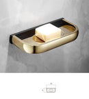 GobekUsa Gold & Black Bathroom Set - Shelf, Towel Rack, Holder, Brush Holder & More