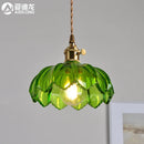 GobekUsa Green Glass Hanging Lamp - Copper Nordic Modern Pendant Lights for Bedroom, Bar, Restaurant