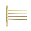 GobekUsa Brushed Gold Swivel Towel Hanger Total Brass Wall Mounted Bathroom Towel Bar